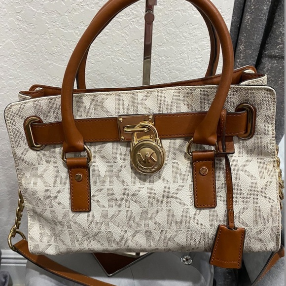 Authentic MICHAEL KORS Hamilton Logo Satchel - Picture 3 of 8